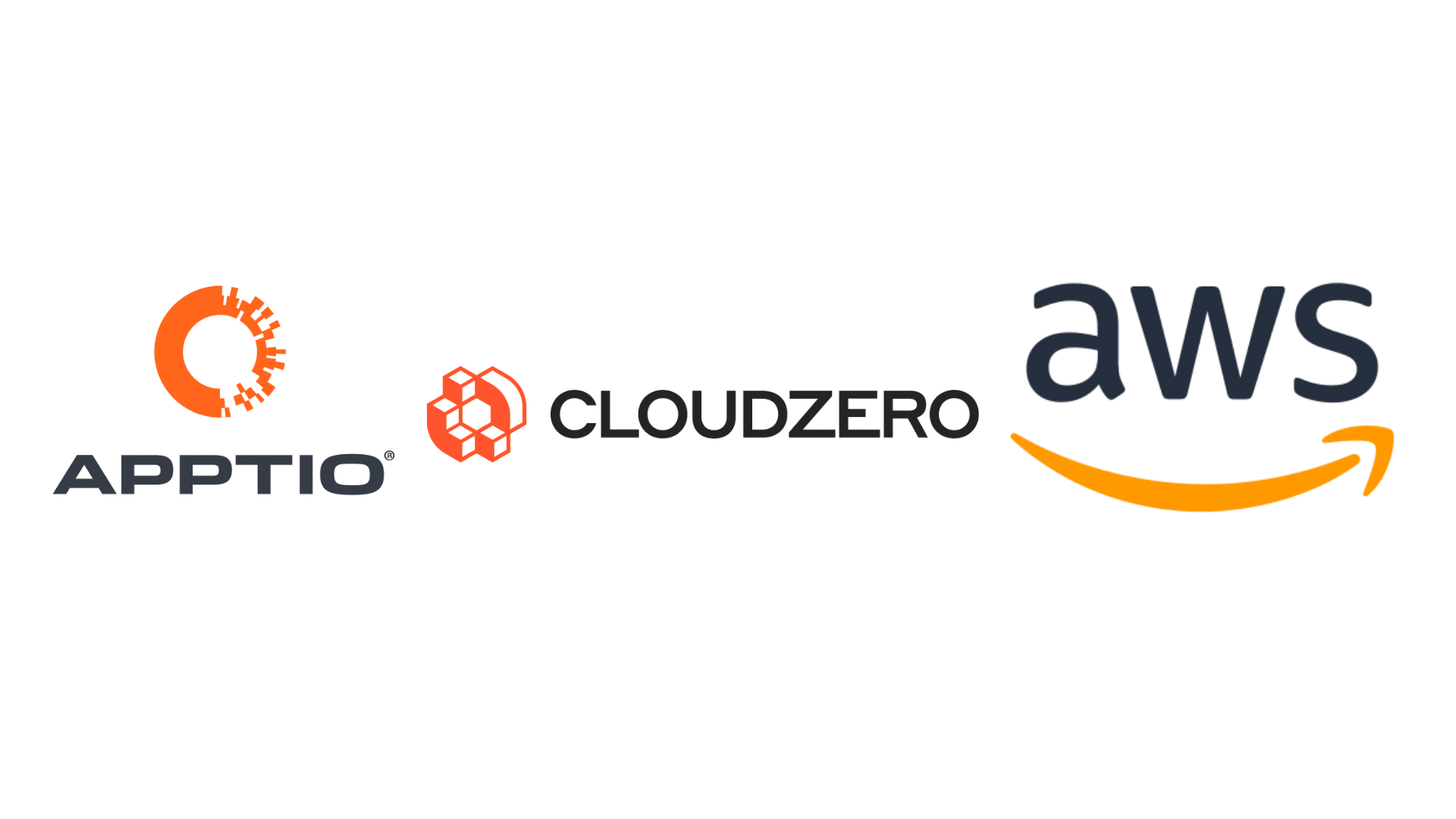 apptio cloudzero and aws logos