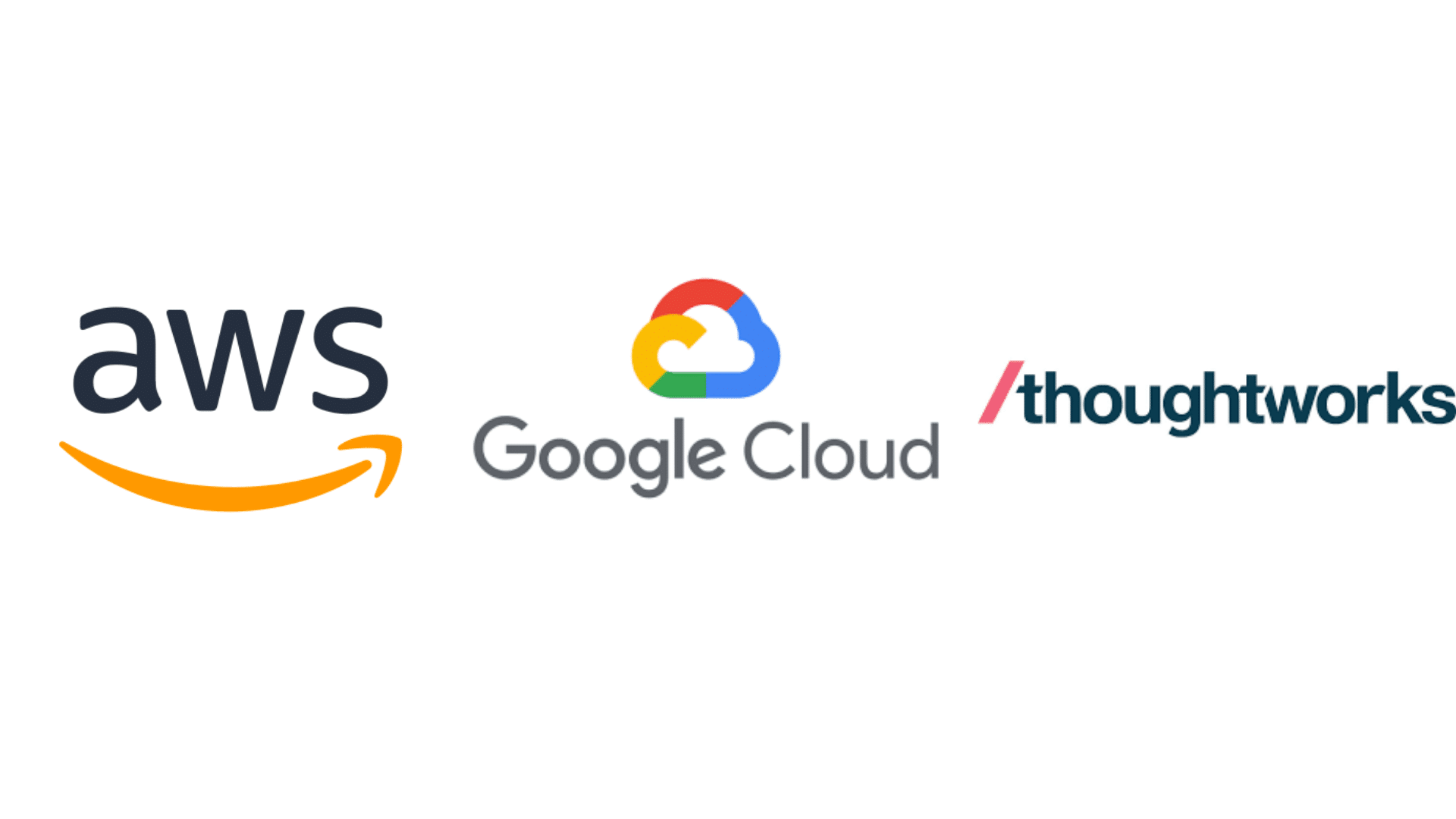 aws google cloud and thoughtworks logo