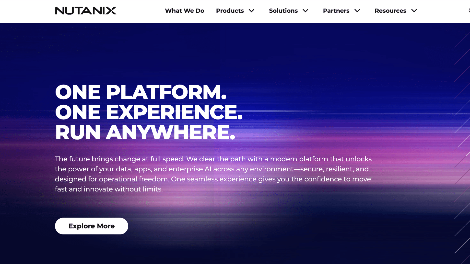 homepage of nutanix a leading managed hybrid cloud hosting solution