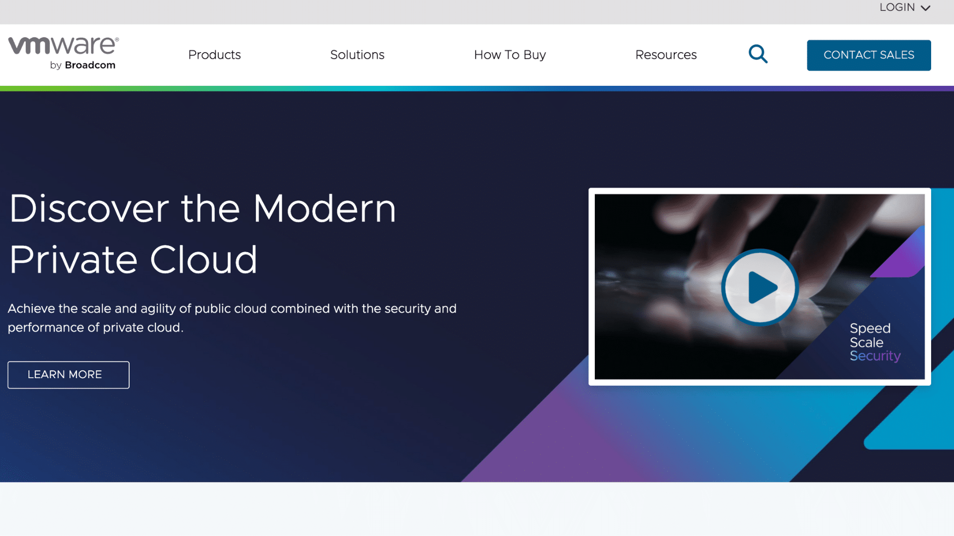homepage of vmware a leading managed hybrid cloud hosting solution