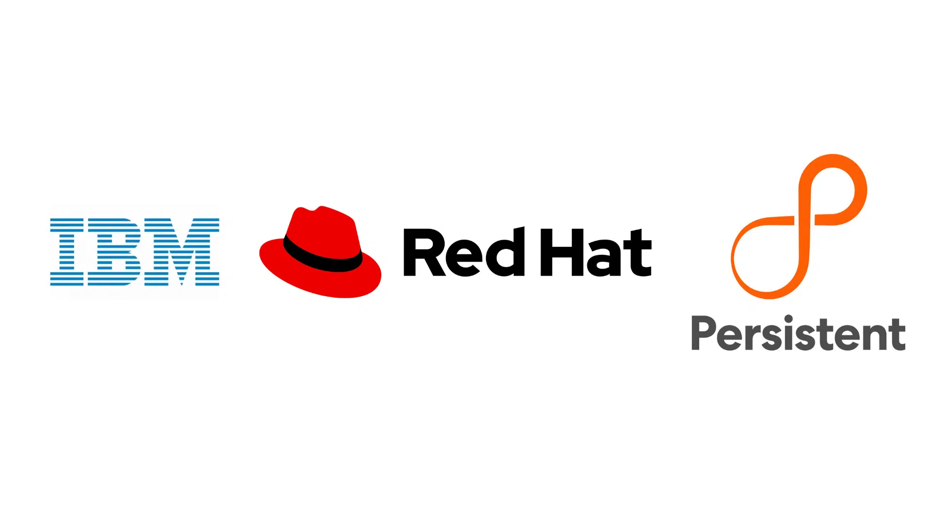 ibm red hat and persistent system logo