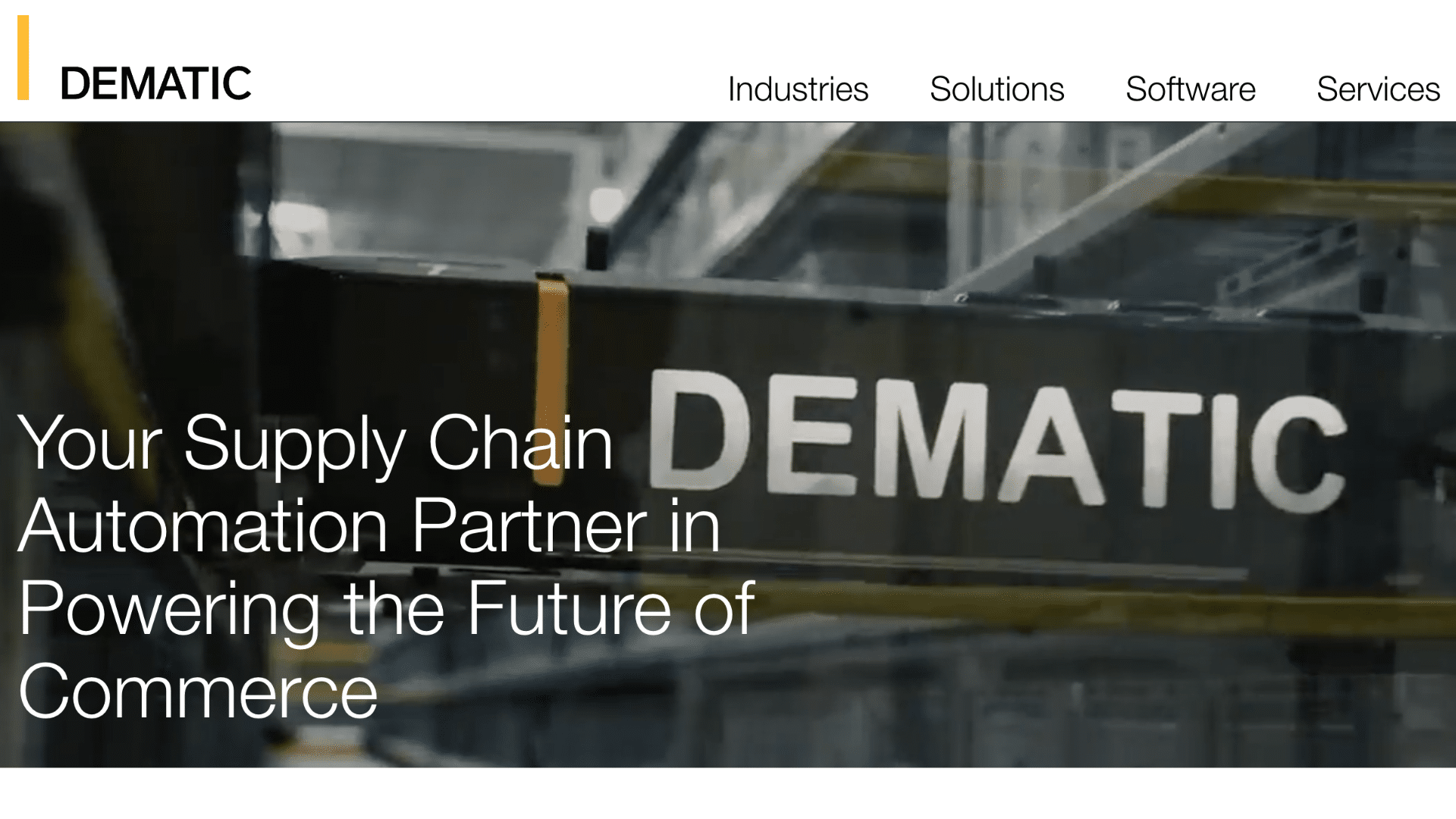 logo representing dematic a company that provides warehouse automation solutions