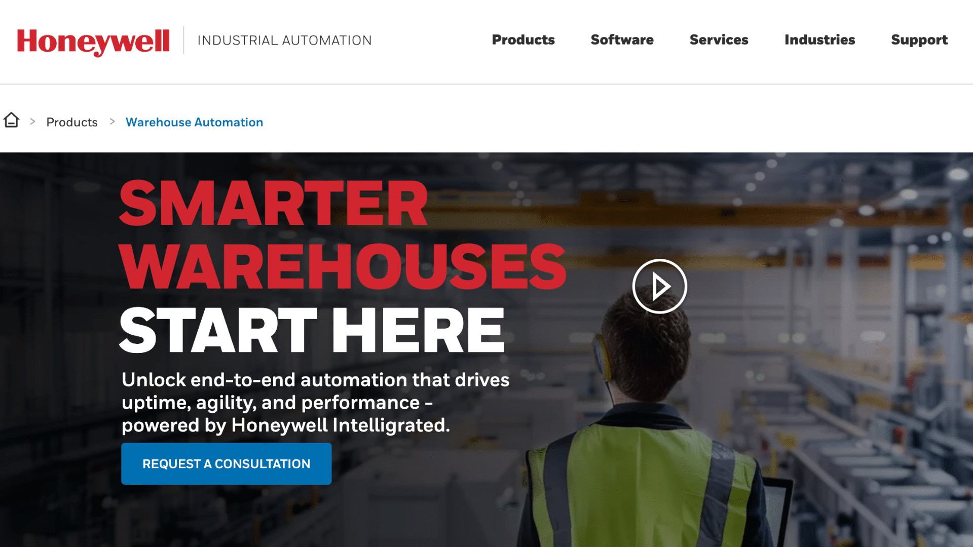logo representing honeywell intelligrated a company that provides warehouse automation solutions