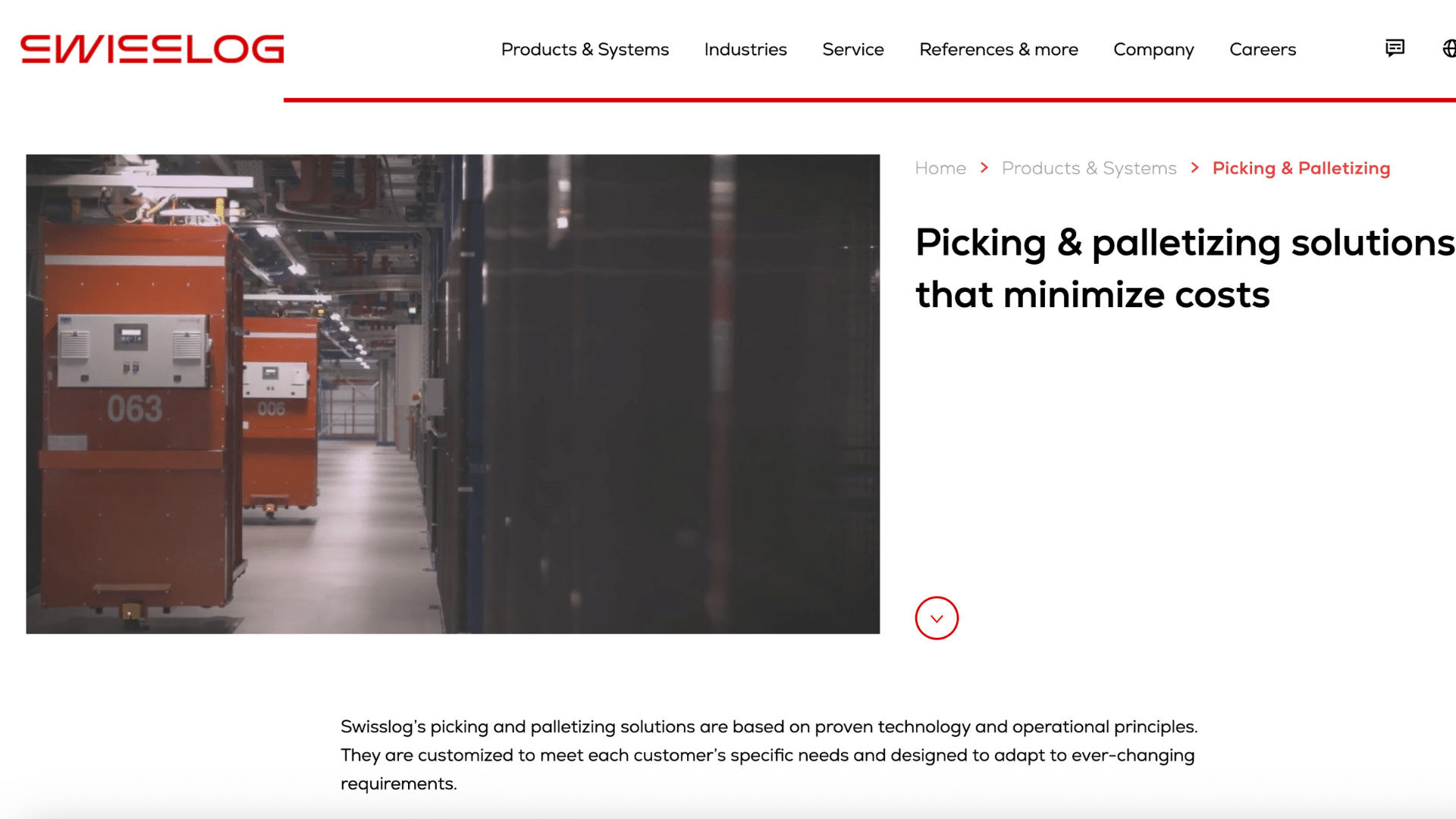 logo representing swisslog a company that provides warehouse automation solutions