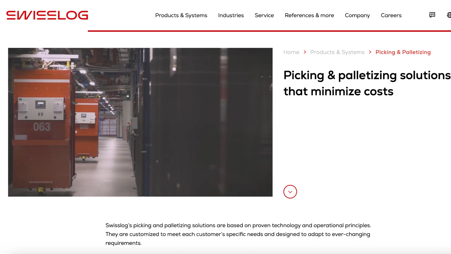 logo representing swisslog a company that provides warehouse automation solutions