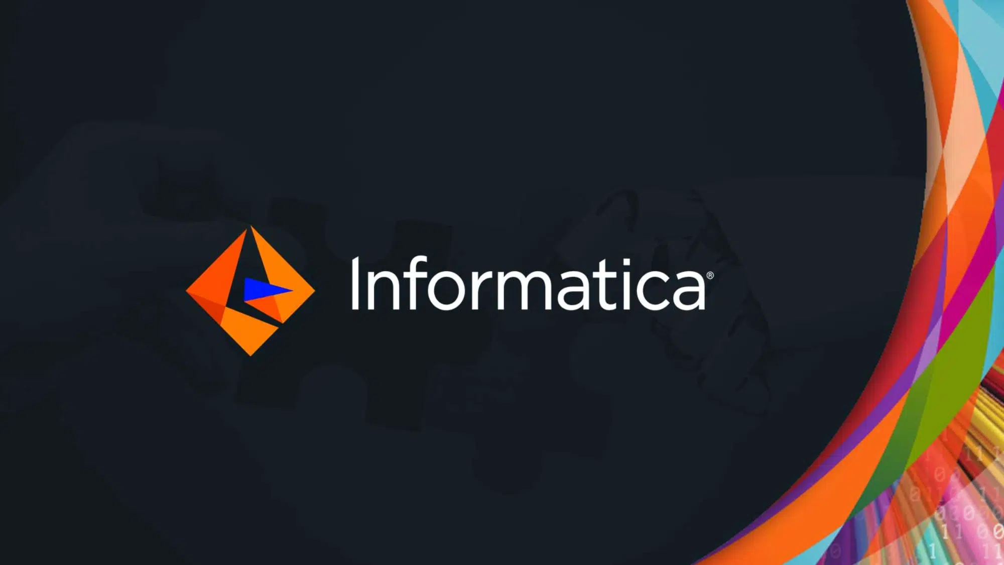 dark background with the informatica logo in white