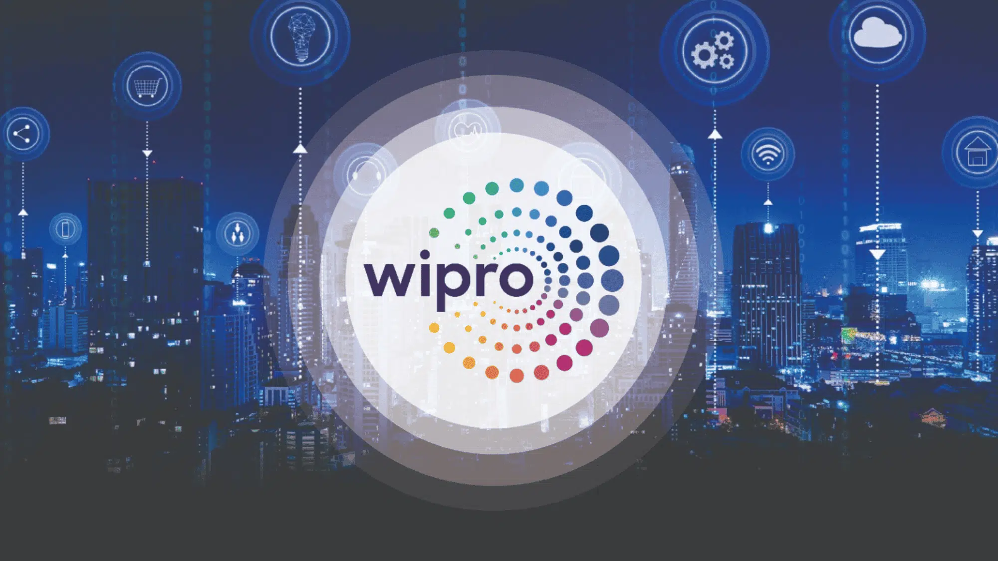 wipro logo with a colorful dotted design