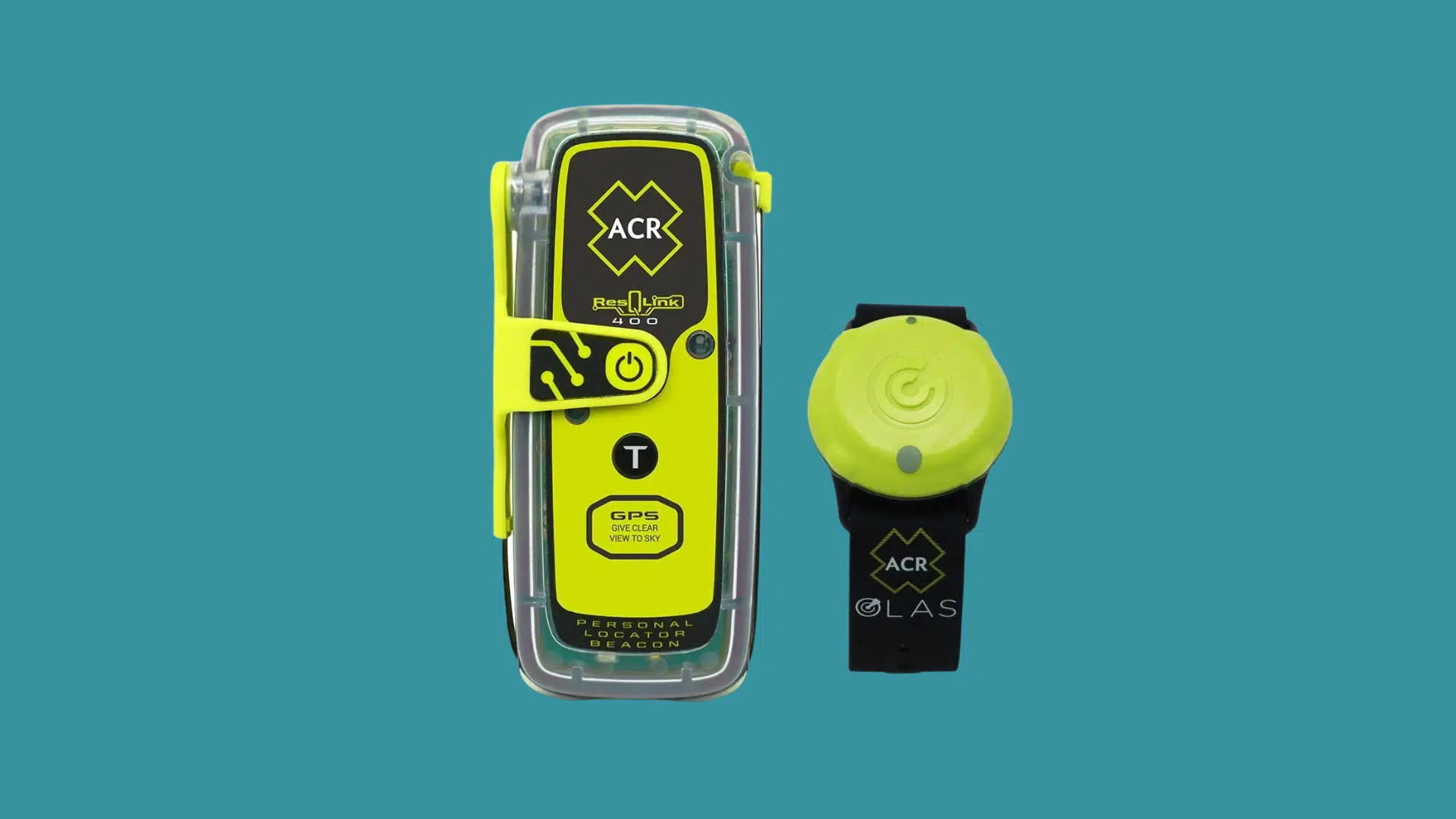 acr resqlink view personal locator beacon with wearable alert device and rescue signal