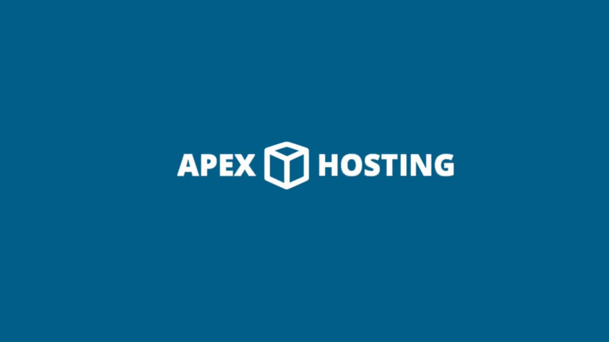 apex hosting logo with cube icon on blue background representing apex server hosting