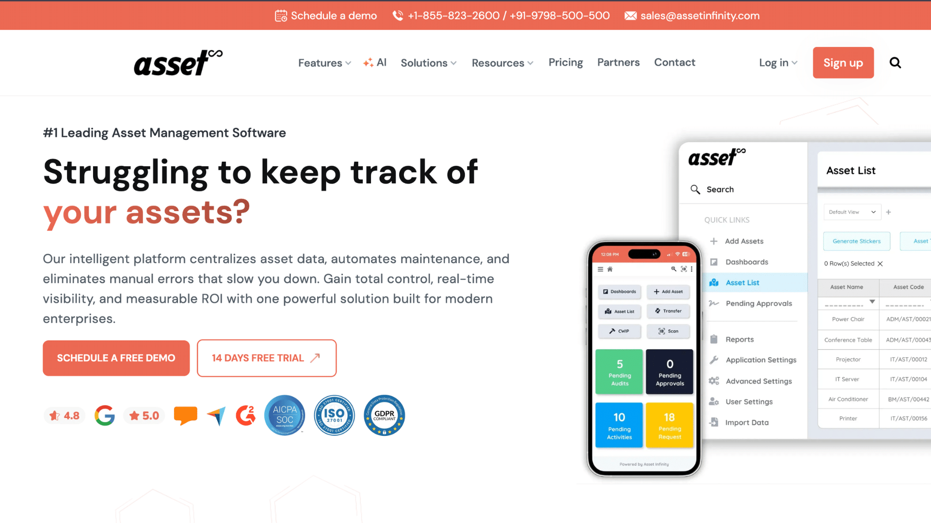 asset infinity asset management software for tracking assets lifecycle automation and analytics