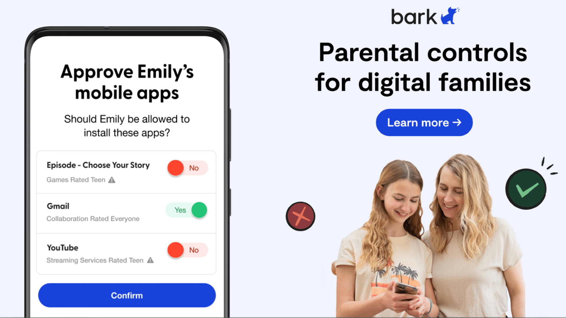bark parental control app for monitoring texts social media and alerts for unsafe or harmful
