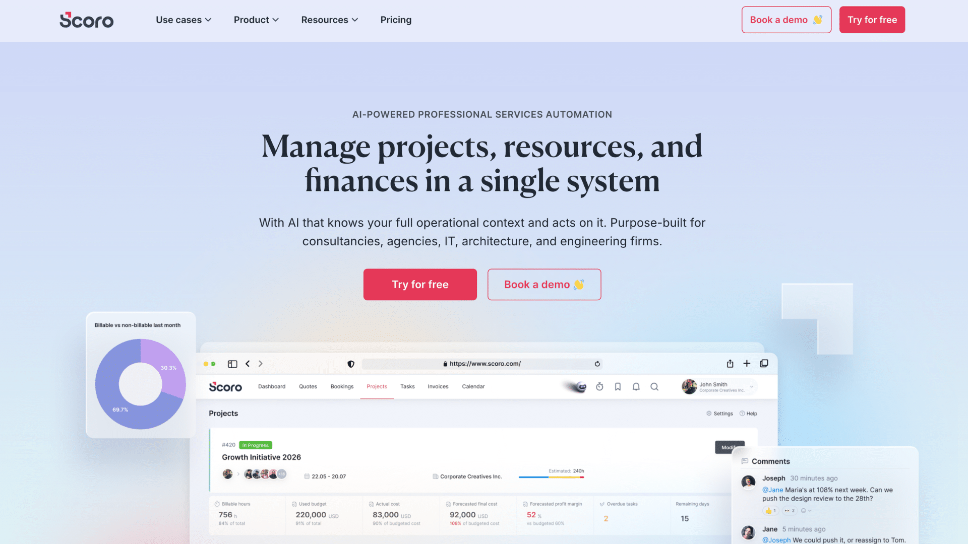 scoro business process automation software for project workflows and business management automation