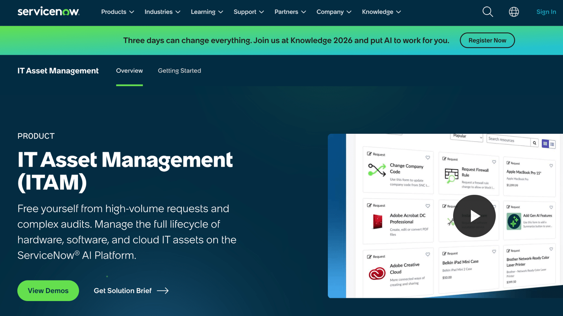 servicenow itam asset management software for centralized it asset tracking and compliance