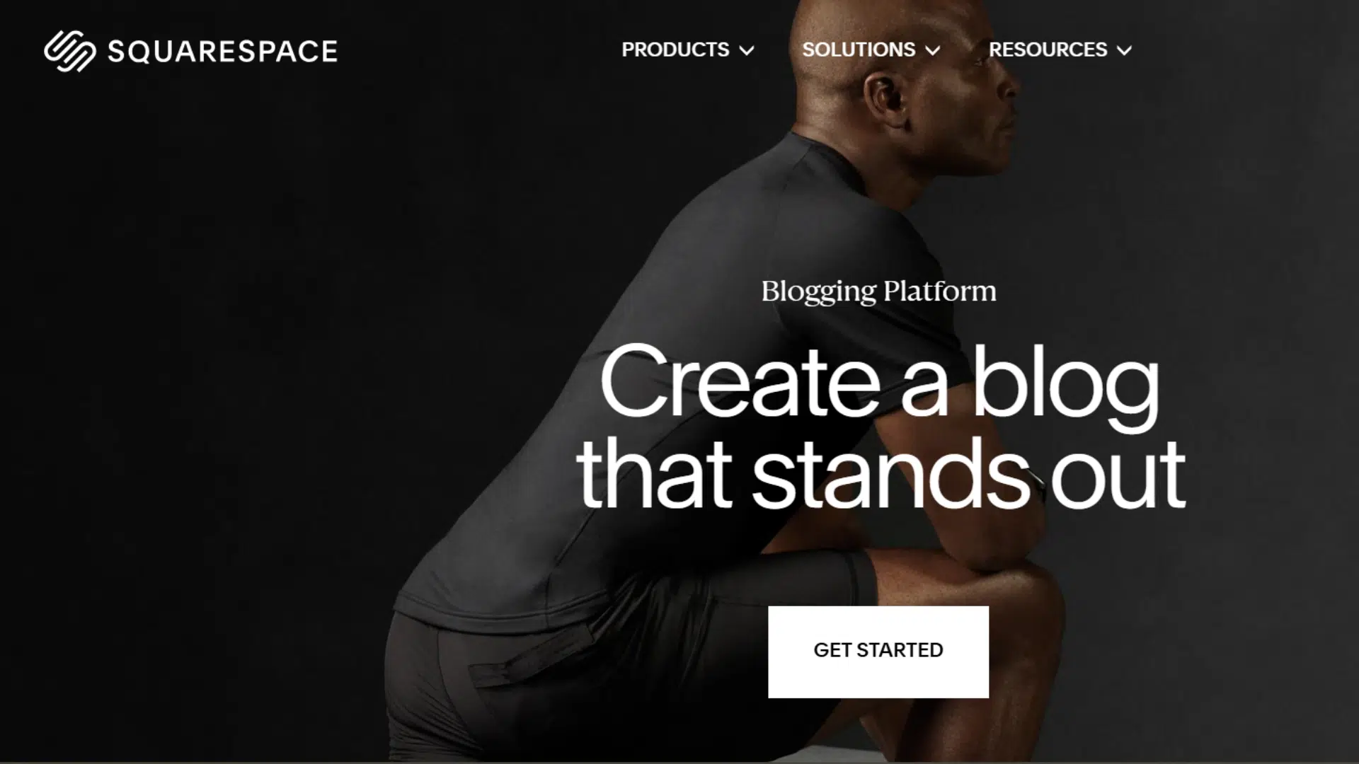 squarespace blogging platform homepage with website builder tools and blog creation options