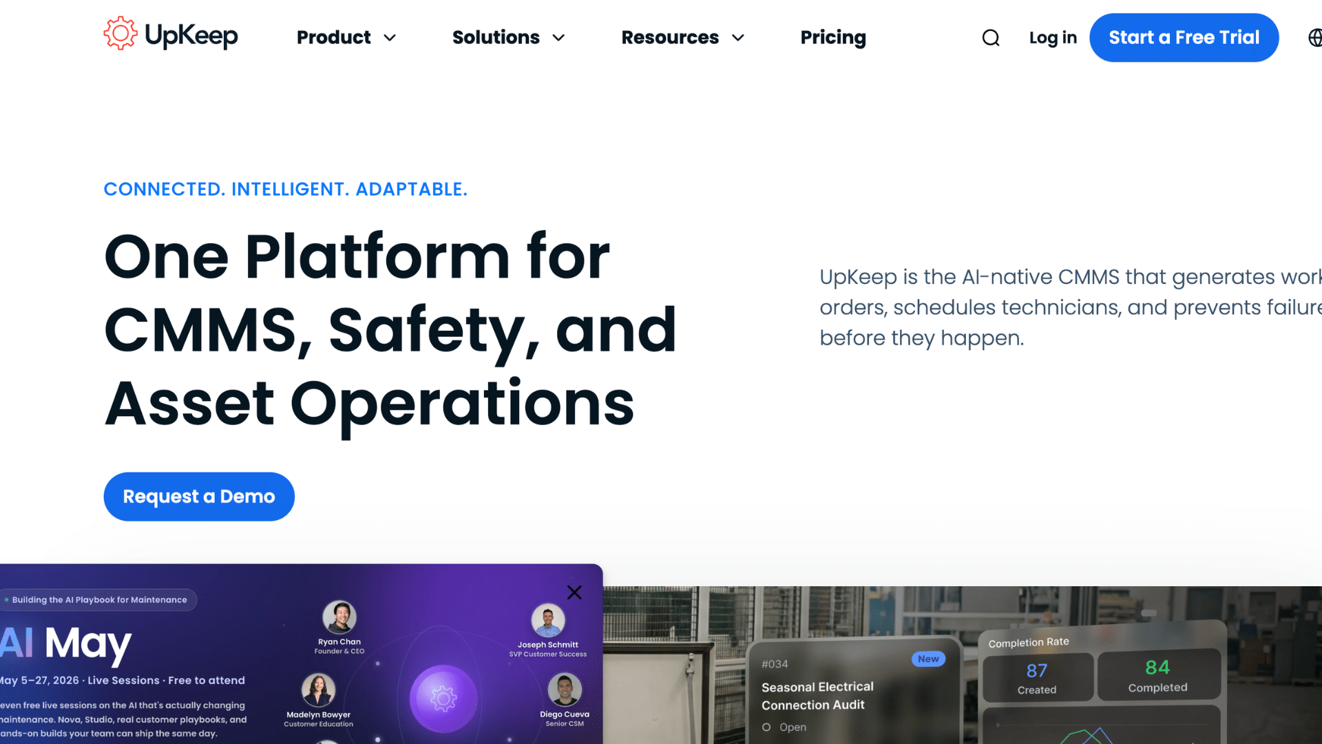 upkeep asset management software for maintenance tracking work orders and field service tasks
