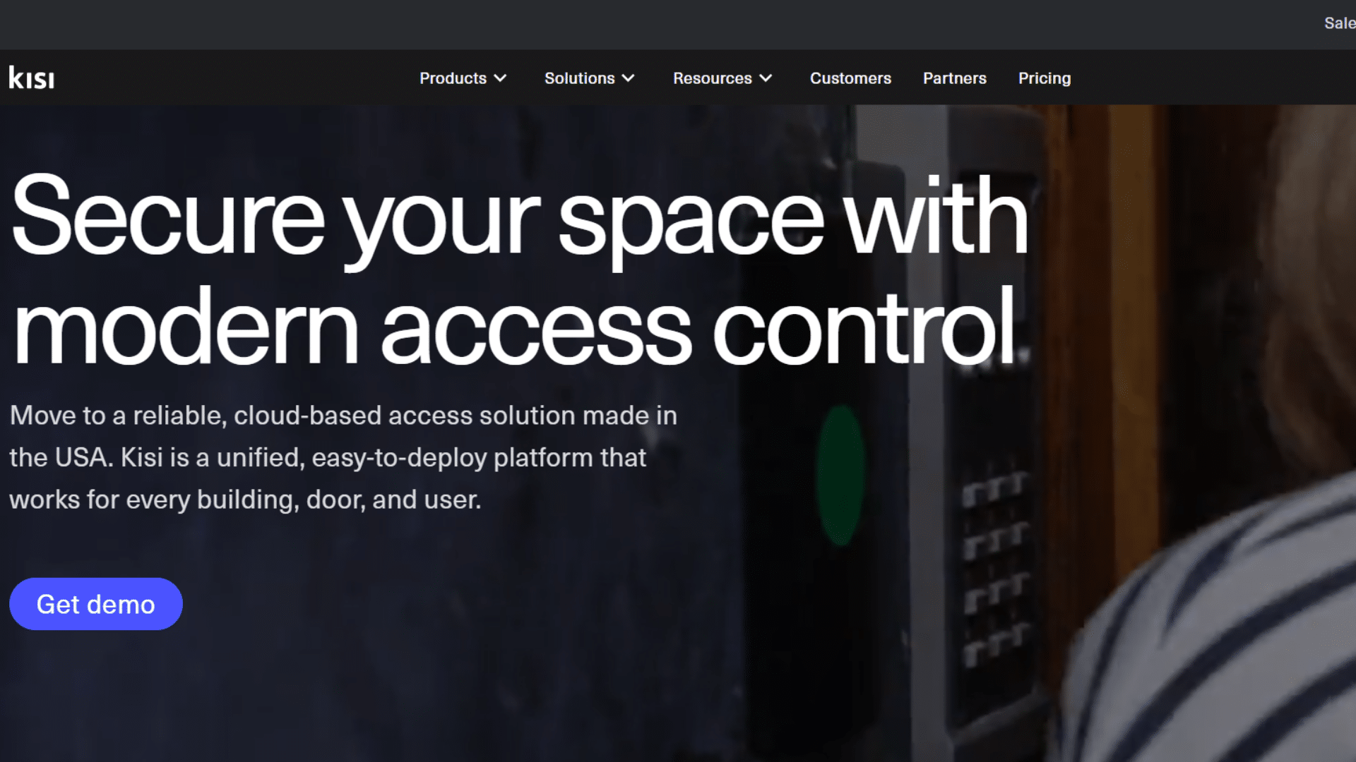 a screenshot of website page of kisi