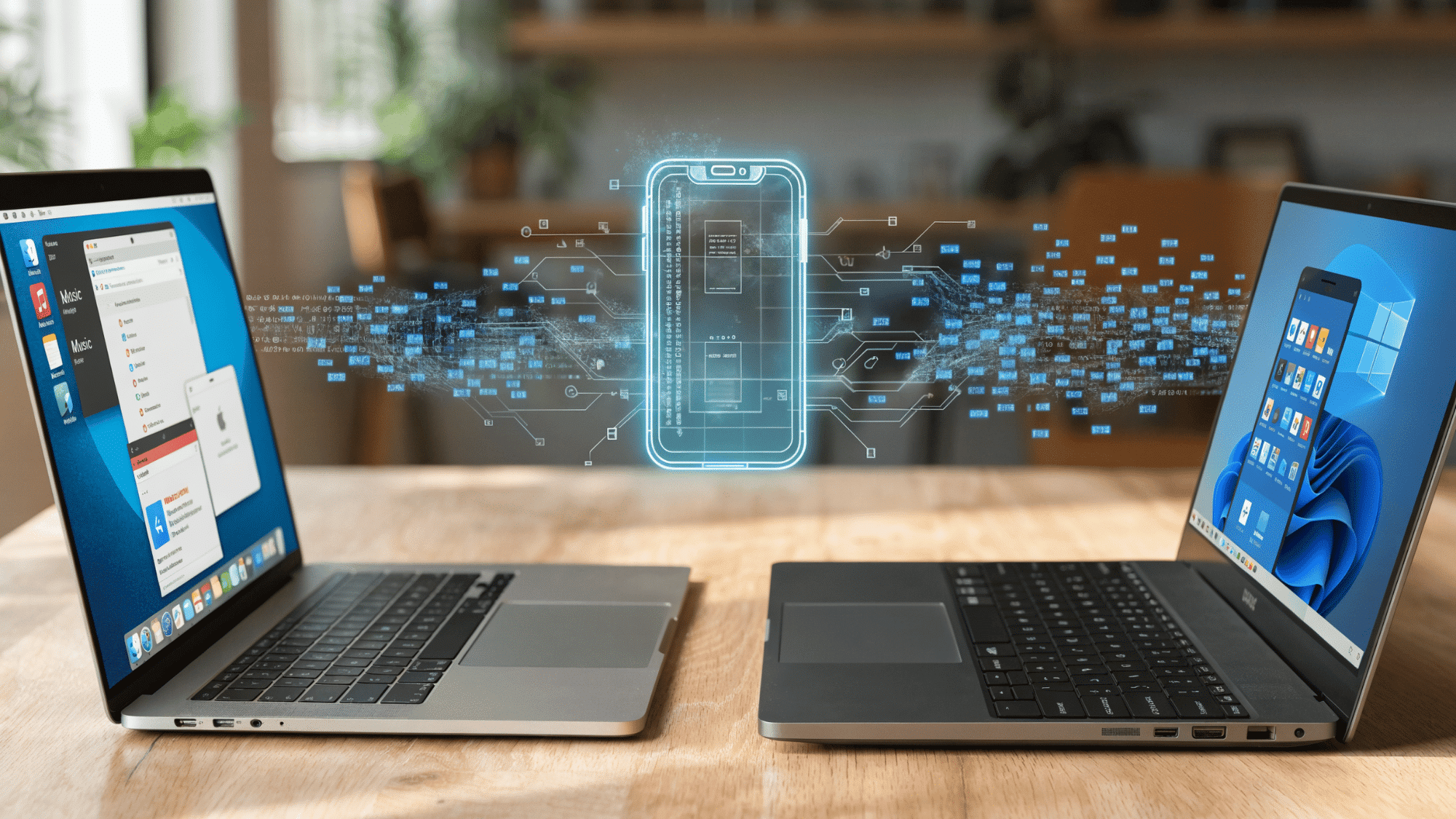 information exchange between macbook and windows