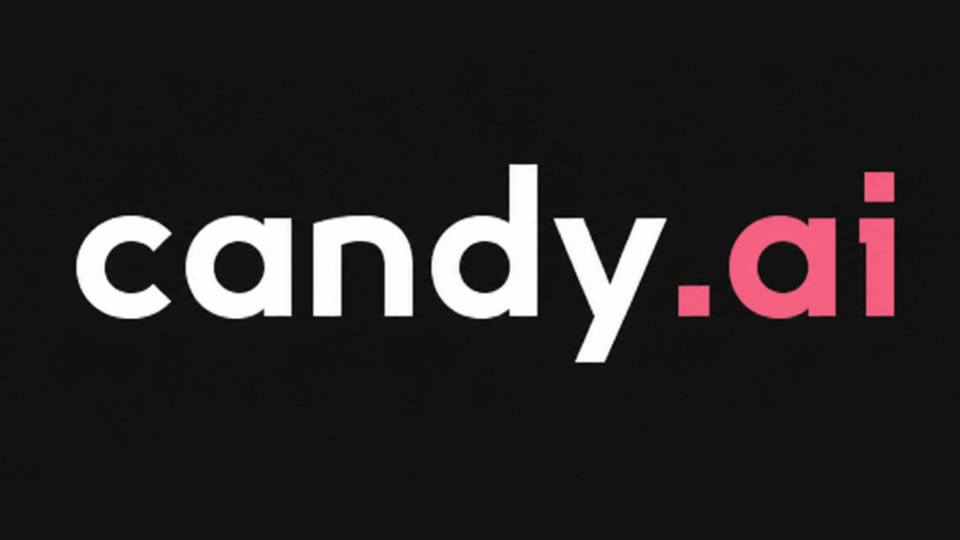 candy ai logo displayed on a dark website header with white and pink branding text visible