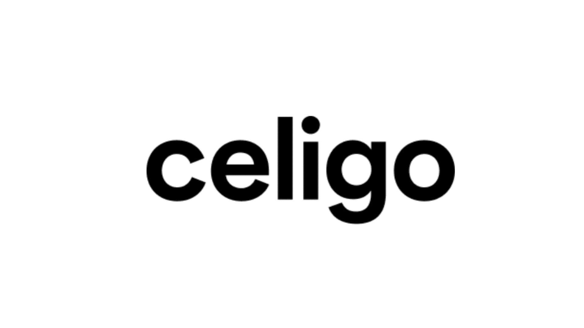 celigo logo displayed in bold black lowercase text on a light gray background with a clean minimalist design style