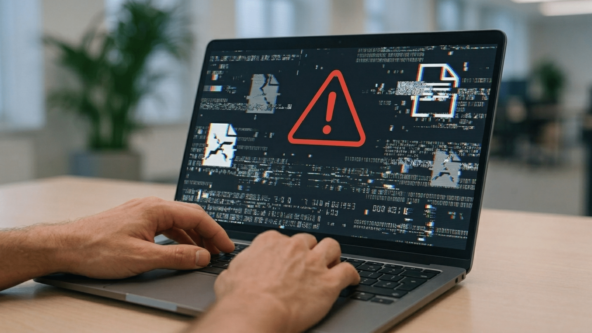 cybersecurity professional analyzing threat report and digital activity to support network protection