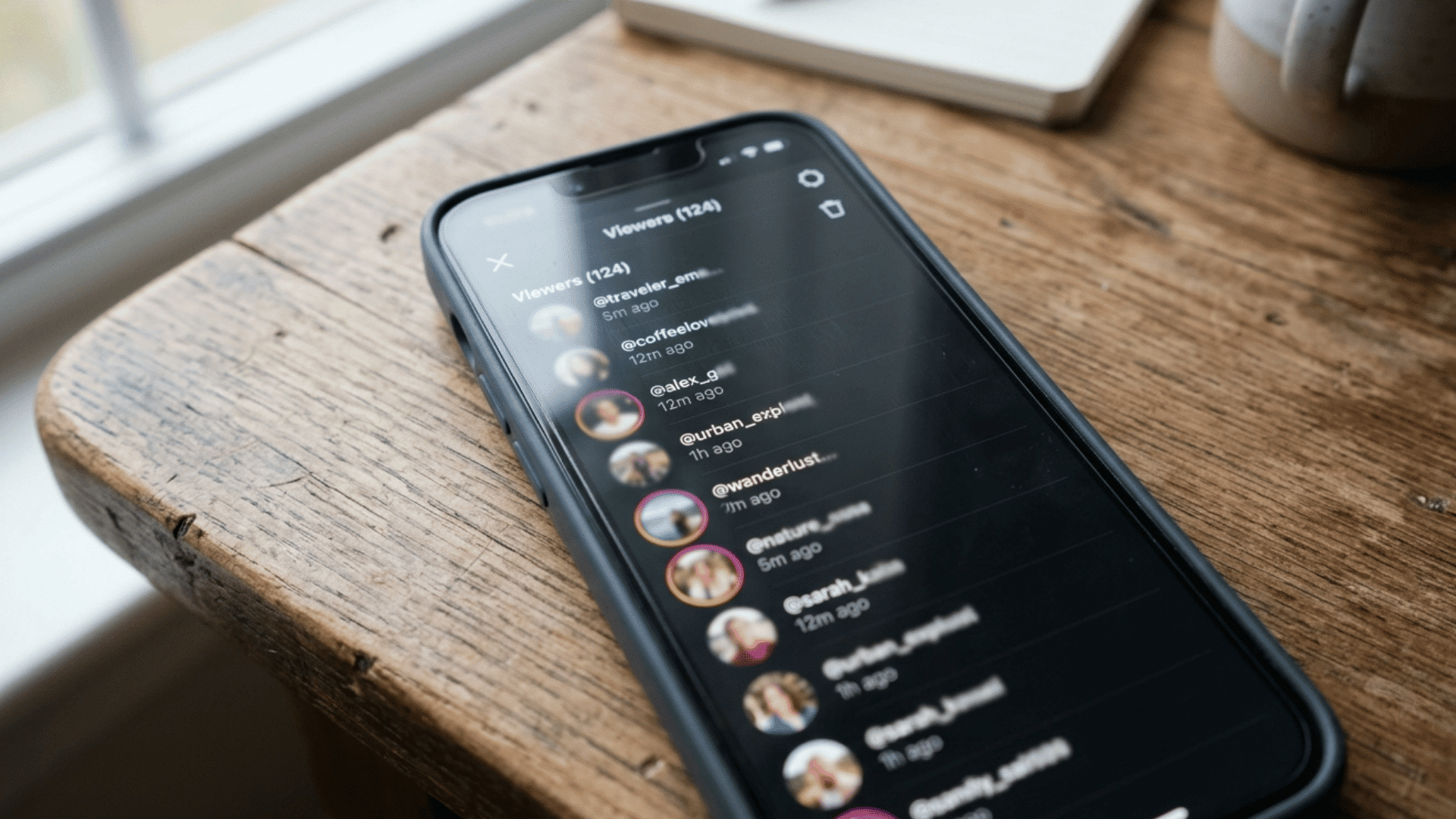 professional instagram story insights open on a phone showing reach replies and exits now