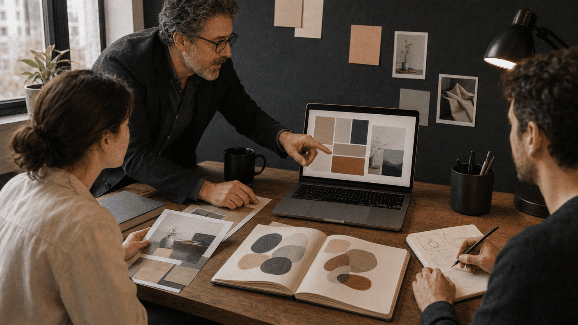 creative director leading colleagues through a visual strategy discussion