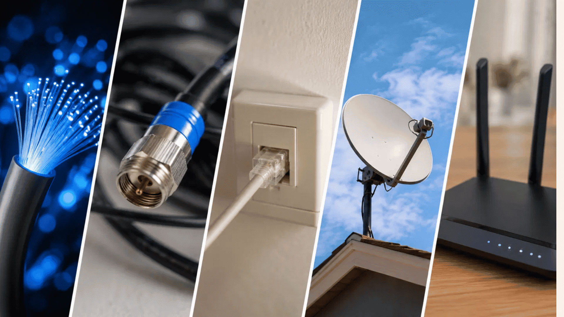 fiber vs cable vs dsl vs satellite vs wifi comparing internet connection types side by side