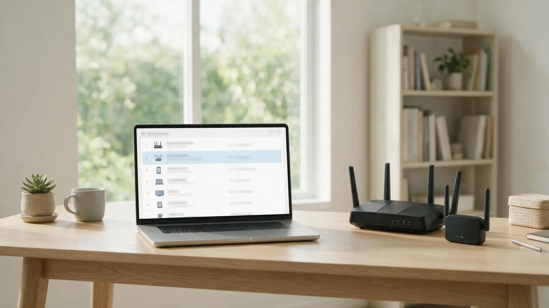 main router device list displays the local ip address assigned to a connected access point