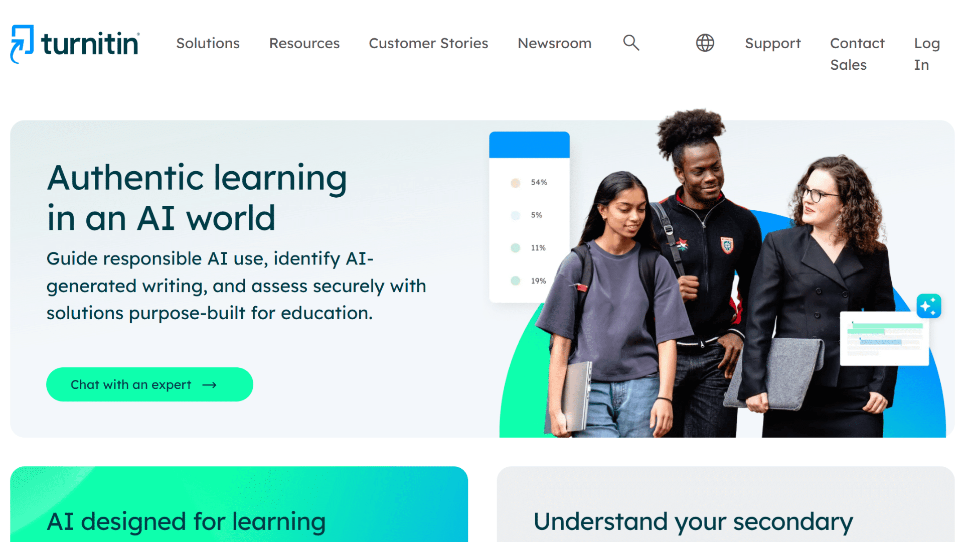 turnitin ai writing detector page showing tools for reviewing possible ai generated content in student submissions