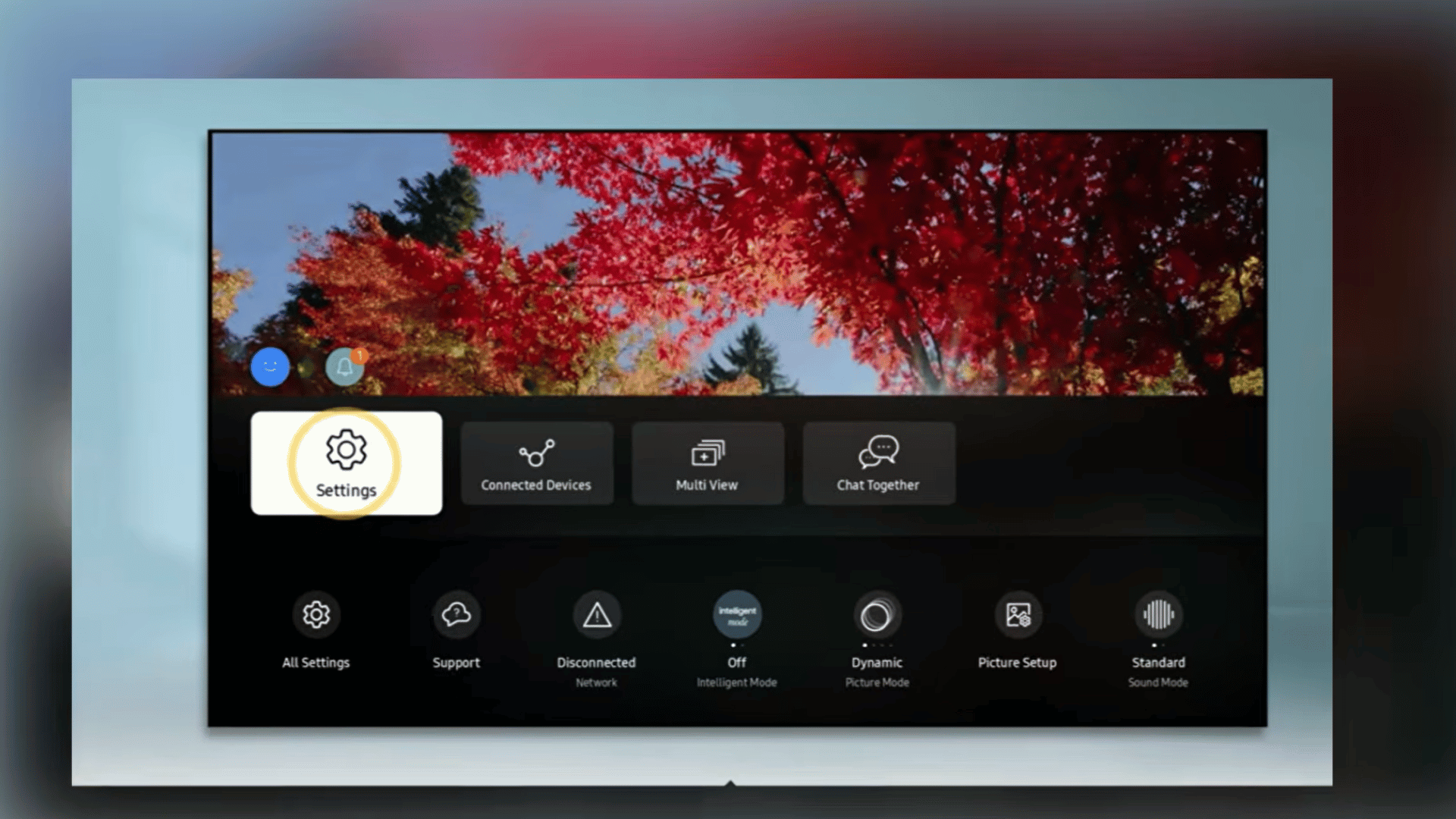 samsung tv device care scan checking system performance and temporary data